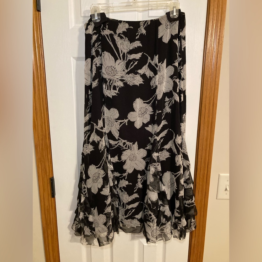 Silk Floral Skirt